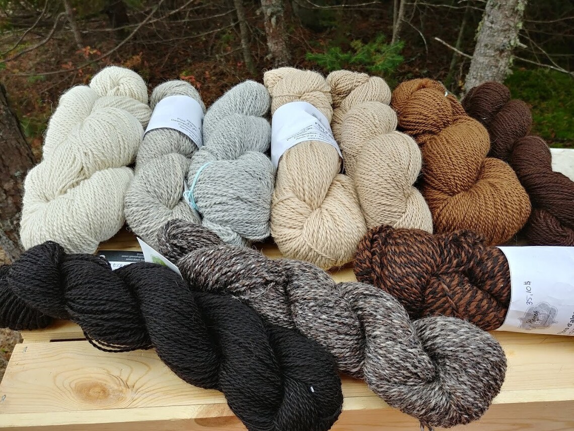 Alpaca Fiber Skein Alpaca and Merino Blend Natural Brown Etsy