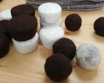Duo dryer ball and felted soap - felted soap - dryer ball - dryer ball