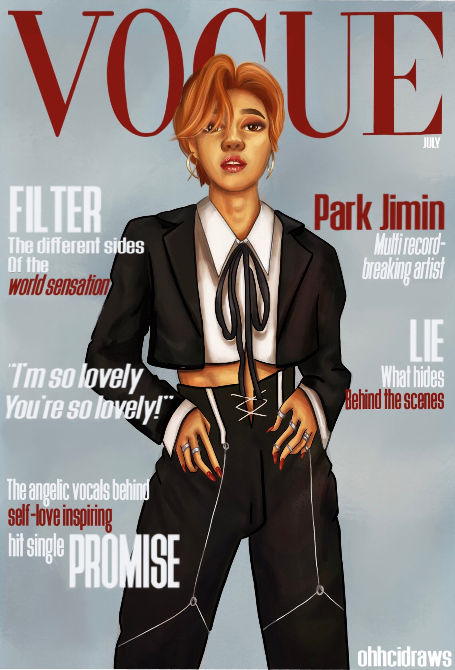 Park Jimin Vogue Cover Art Print A4 / A5 | Etsy