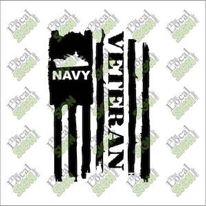 Vector - Navy Veteran Flag - Digital Download