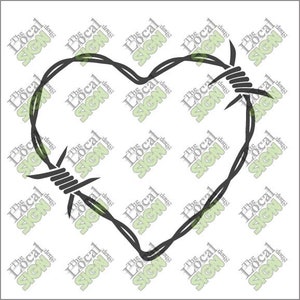 Vector - Barbed Wire Heart - Digital Download