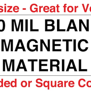 30 mil blanco magnetisch materiaal - op maat gesneden - ideaal voor voertuigen