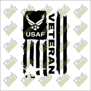 Vector - USAF Veteran Flag - Digital Download