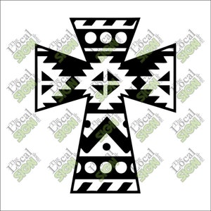 Vector - Aztec Cross - Digital Download