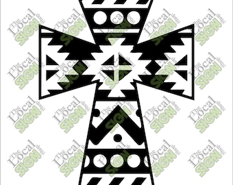 Vector - Aztec Cross - Digital Download