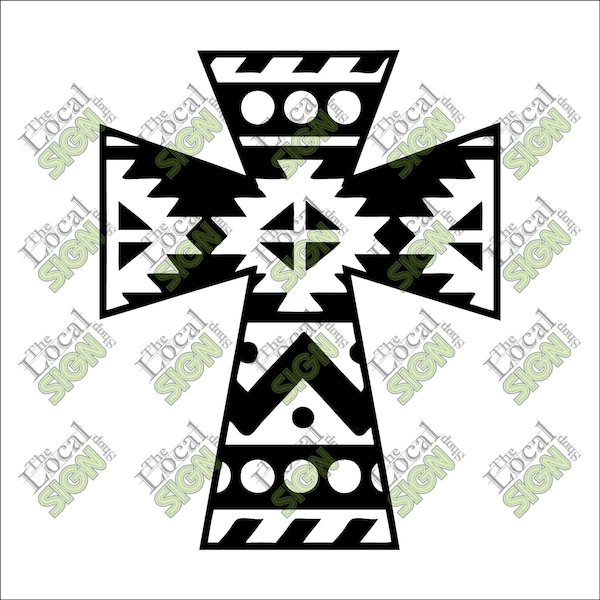 Vector - Aztec Cross - Digital Download