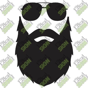 Vector - Beard and Glasses - Digital Download