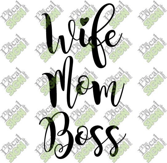 Vector - Wife Mom Boss - Digital Download - Etsy