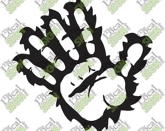Vector - Bigfoot Handprint - Digital Download