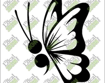 Vector - Semi Colon Butterfly - Digital Download