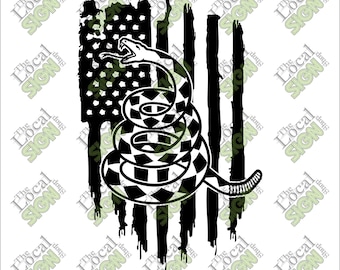 Vector - Dont Tread on me - American Flag - Descarga digital