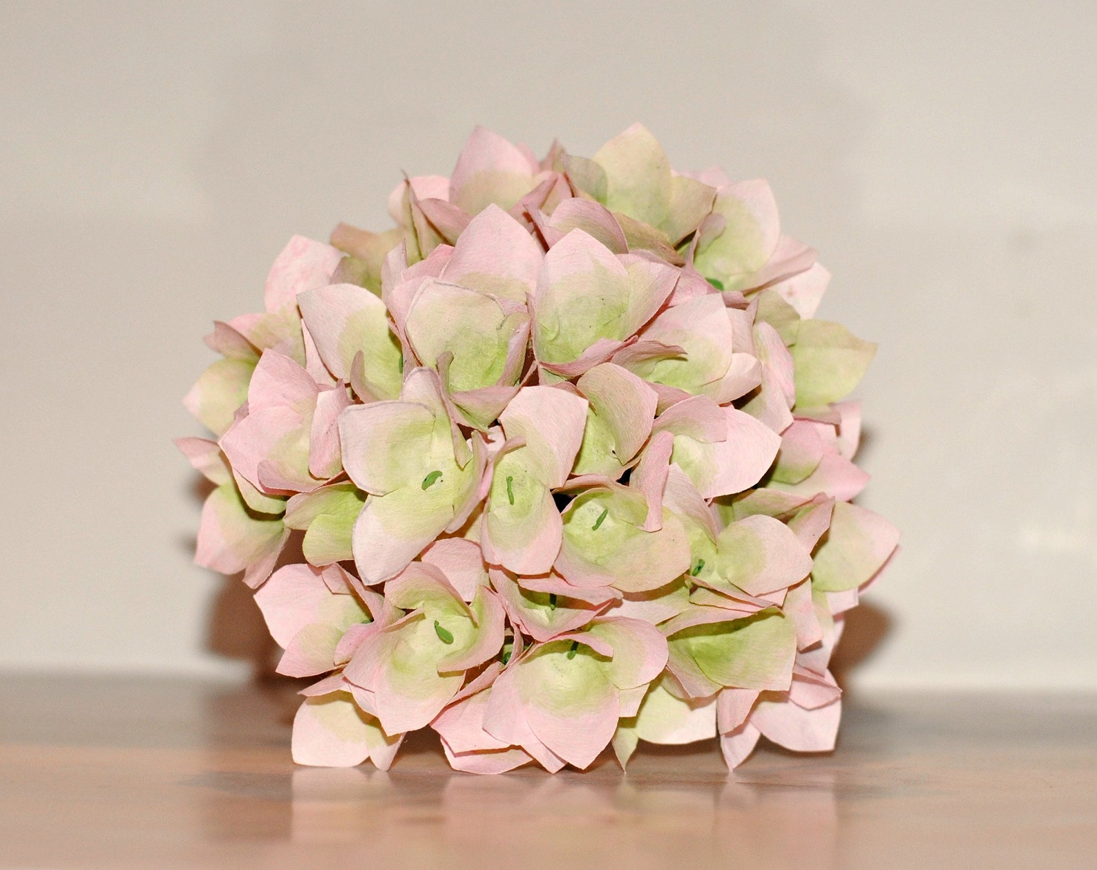Paper Hydrangea Pale Pink Hydrangeas Handmade Single Stem | Etsy