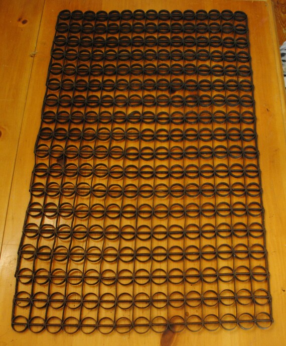 Metal Door Mat Antique Linked Metal Floor Mat With Circular Etsy