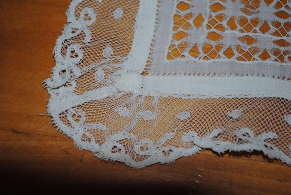 Bridal Handkerchief, Antique Handkerchief, Hand S… - image 5