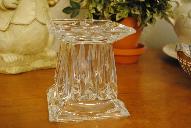 Crystal Vase/candle Holder Vintage German Lead Crystal Etsy