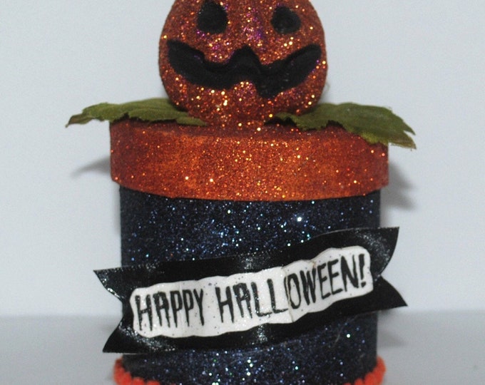 Halloween Pumpkin Candy Box, Decorated Halloween Gift Box, Halloween