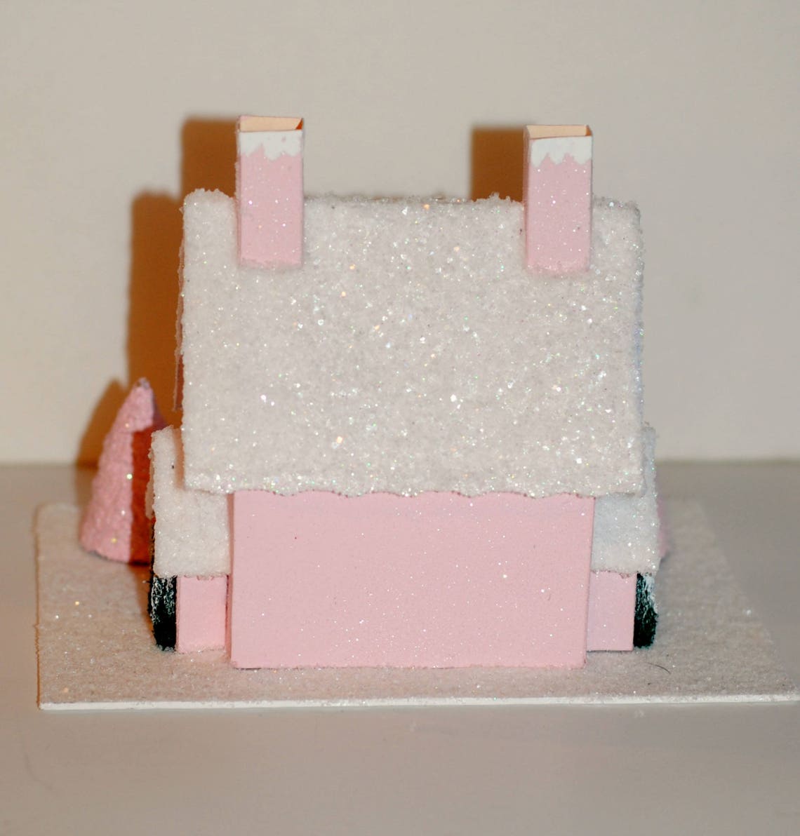 Pink Glitter House Christmas Glitter House Christmas Etsy