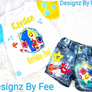 baby shark birthday outfit for boy