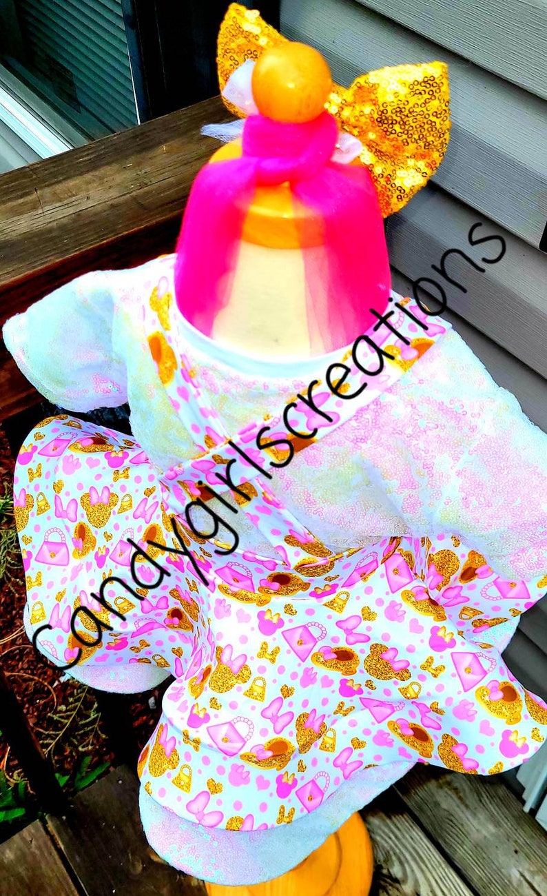 Custom Baby Girl Skater skirt Dress Birthday Minnie Pie Etsy