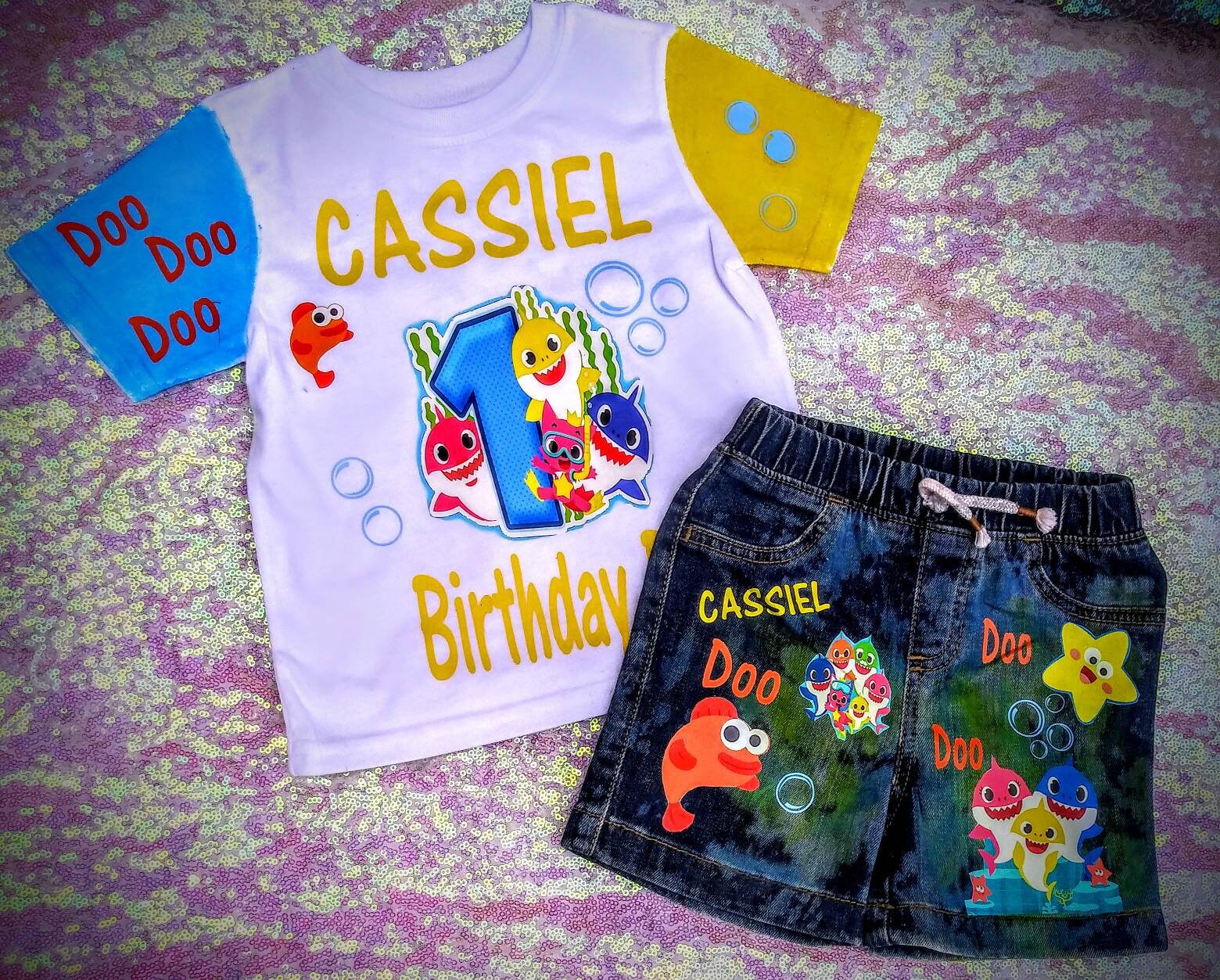 Shark Boy Birthday outfit Etsy