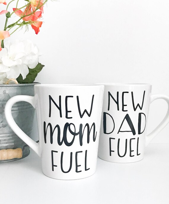 Download New mom fuel New dad fuel 15oz coffee mug set coffee cup ...