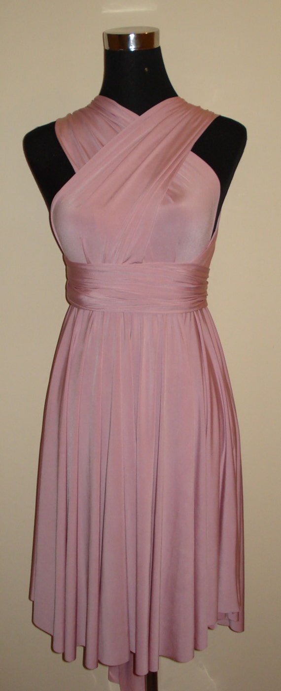  Dusky  Pink  Bridesmaid  Dress  Convertible Dress  Multiway 