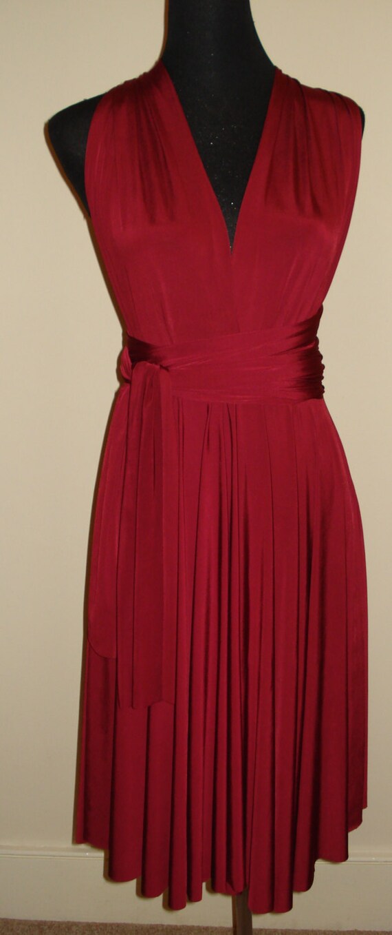 cherry red bridesmaid dresses