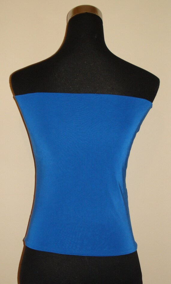 tube top royal blue dress