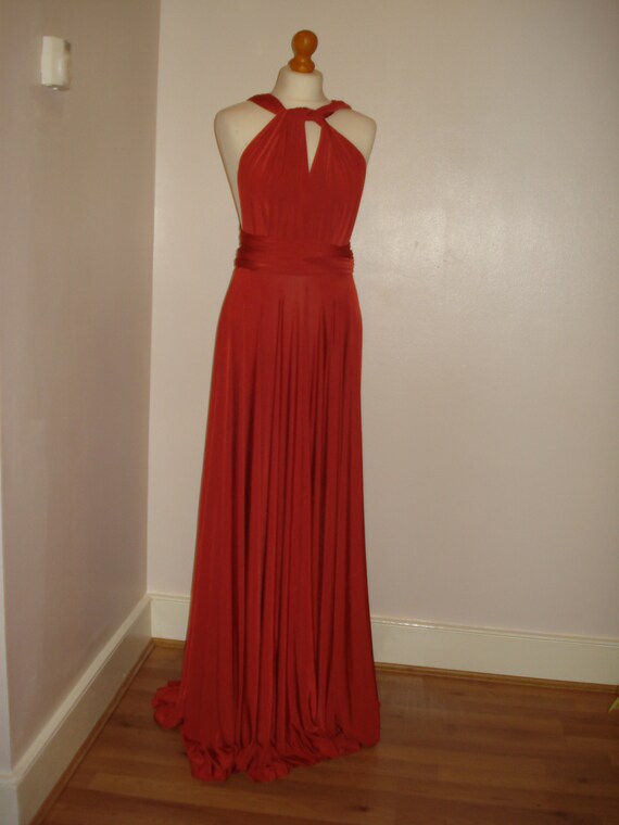 red infinity bridesmaid dress