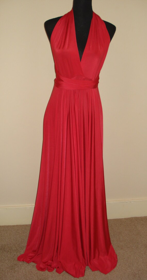 red convertible dress