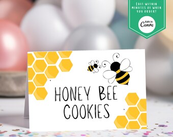 Editable Mother to Bee Baby Shower Food/Name Cards, Mother to BEE Baby Shower, Baby Shower Printable, Bee themed Baby Shower Printables