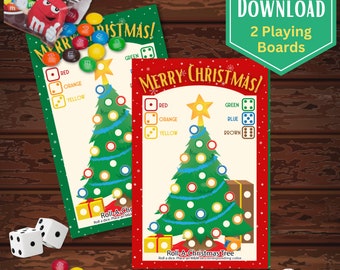 Roll-A-Christmas Tree Printable Dice Game, Kid's Christmas Game, Printable Game for Kids, Christmas Tree Dice Game, Christmas Game