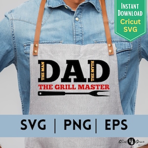 Papa, der Mann, der Mythos, der Grillmeister SVG | Papas Grill SVG | Cricut Cut-Datei | PNG Sublimationsdatei | Vatertags-Schnittdatei