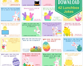 42 Easter Lunchbox Jokes for Kids, Printable Lunchbox Jokes, and Notes, Funny Jokes for Kids Lunches