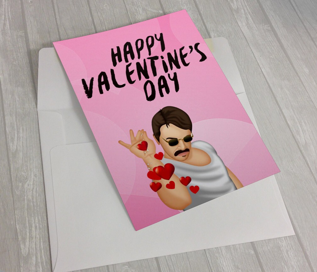 Salt Bae Valentines Day Card Funny Meme Love Etsy
