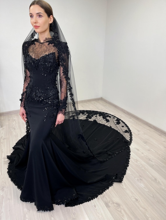 long black lace fitted dress Rose Black Bodycon Maxi Dress for Women, Classic Black, Polyester and Lace, S