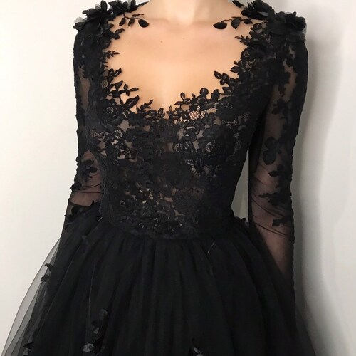 Anniki Black Wedding Dress Etsy