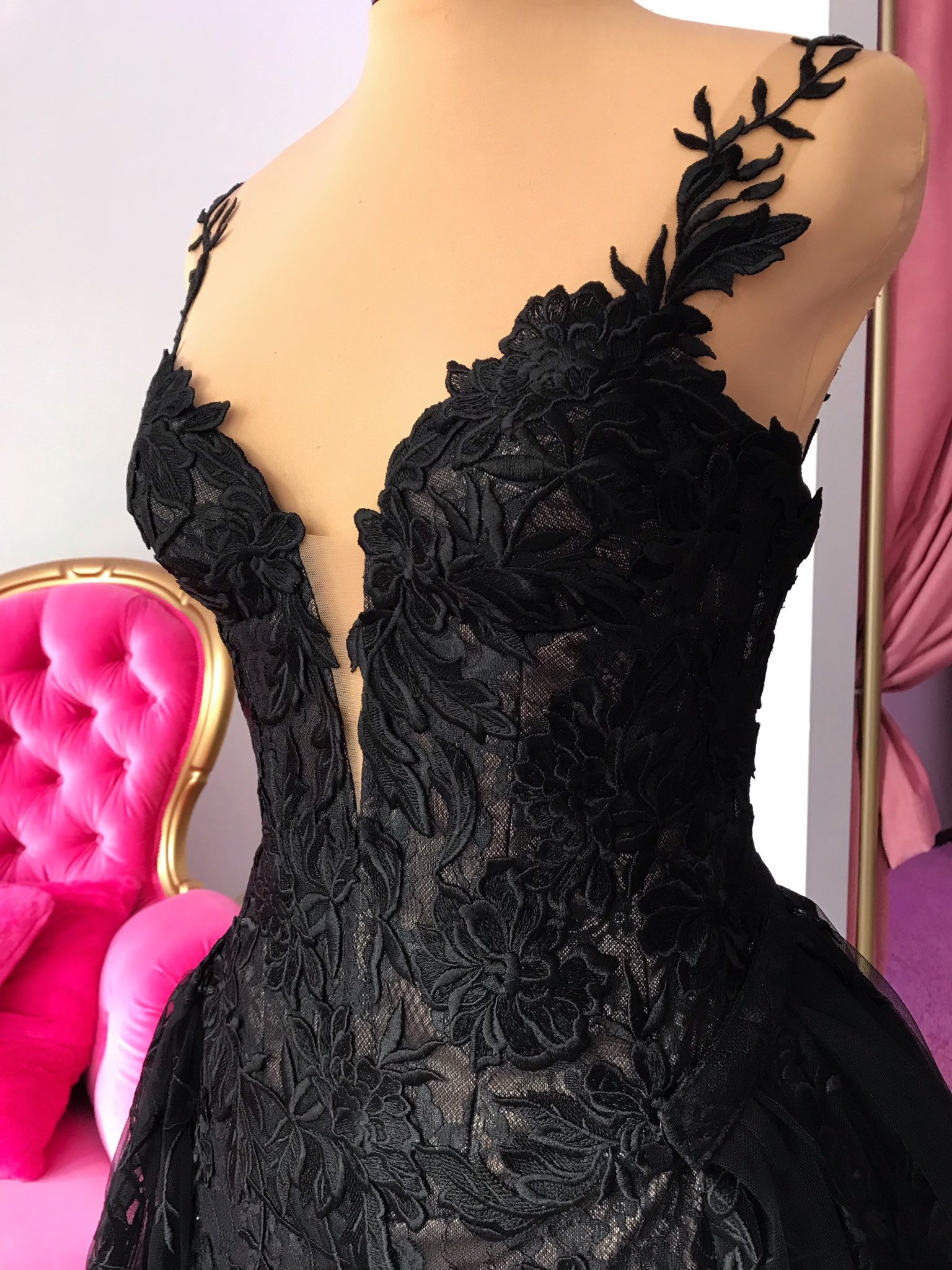 lace sexy wedding dress Sexy V-Neck Side-slit Lace Long Beach Wedding Dresses, WD0590 – SposaBridal main image 0