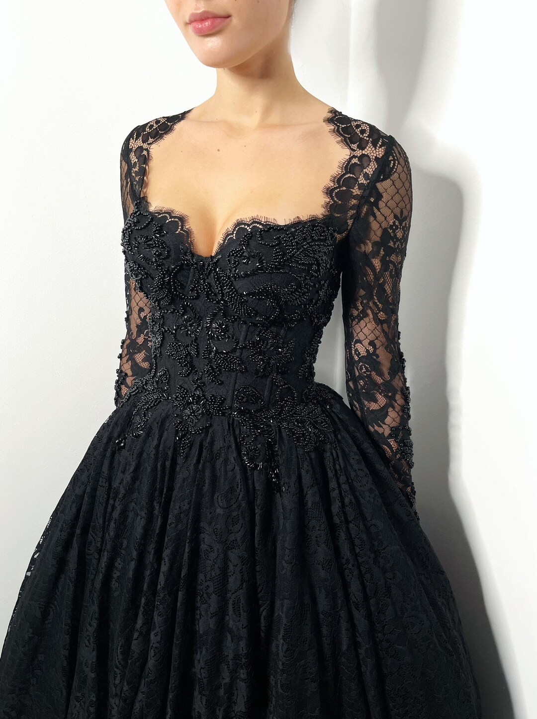necklace for black lace dress Cocktail Dress High Neck Dress Jewellery Selena High Neck Lace Mini Dress