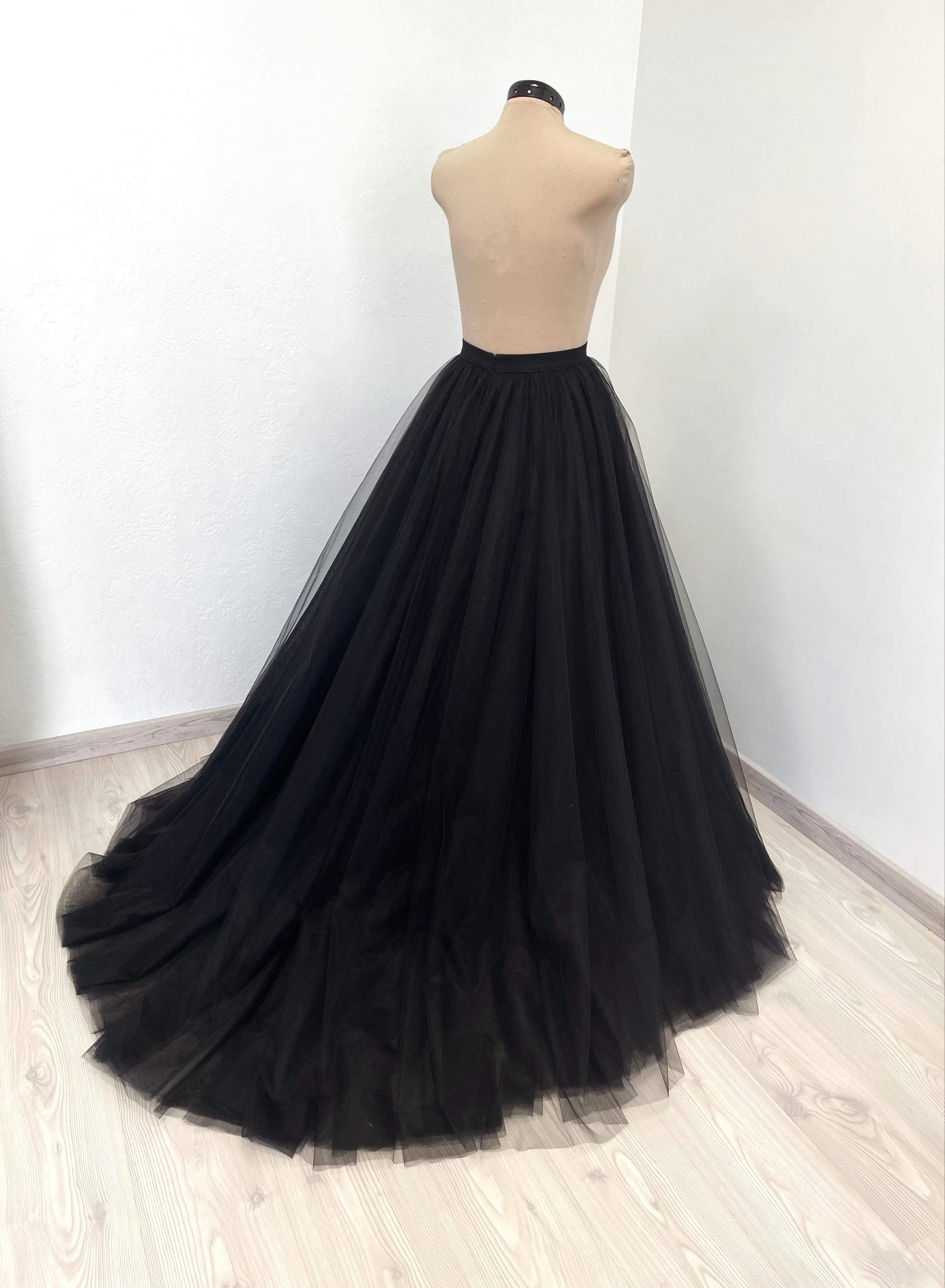 Elan - Maxi Tank Tulle Black Dress – KenzieKat Boutique