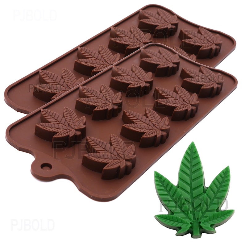 Marijuana Cannabis Hemp Leaf Silicone Molds Candy Weed Pot Mold Chocolate Gummy USA Free Shipping