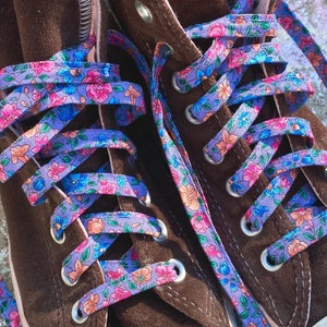 Shoelaces Cotton Floral Fashion Shoelace Summer Festival Accessory Shoelace Sneakers Gift for Her