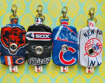 Dog Poop Bag Holders Football Dog Waste Bag Sports Cotton Dog Poop Bags Chicago Bears White Sox Cubs New York Yankees Dog Waste Bag Gift