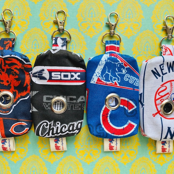 Dog Poop Bag Holders Football Dog Waste Bag Sports Cotton Dog Poop Bags Chicago Bears White Sox Cubs New York Yankees Dog Waste Bag Gift