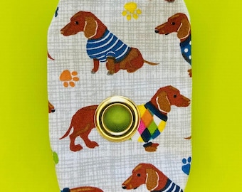 Dachshund Dog Poop Bag Holder Doxie Waste Bag Gift for Dog Lover Poop Bag Holders Pet Accessories Dog Pop Bag Dispenser