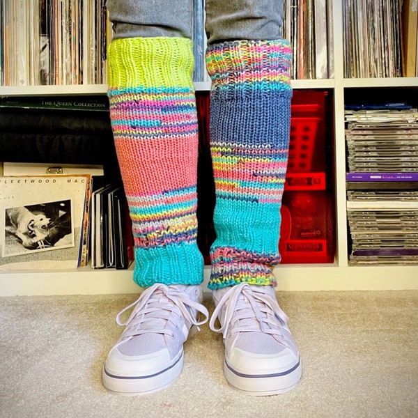 Leg Warmers Colorful Knitted Leg Warmers for Dancer Winter Socks for Womens Boots Knit Socks Knee High Knit Leg Warmer