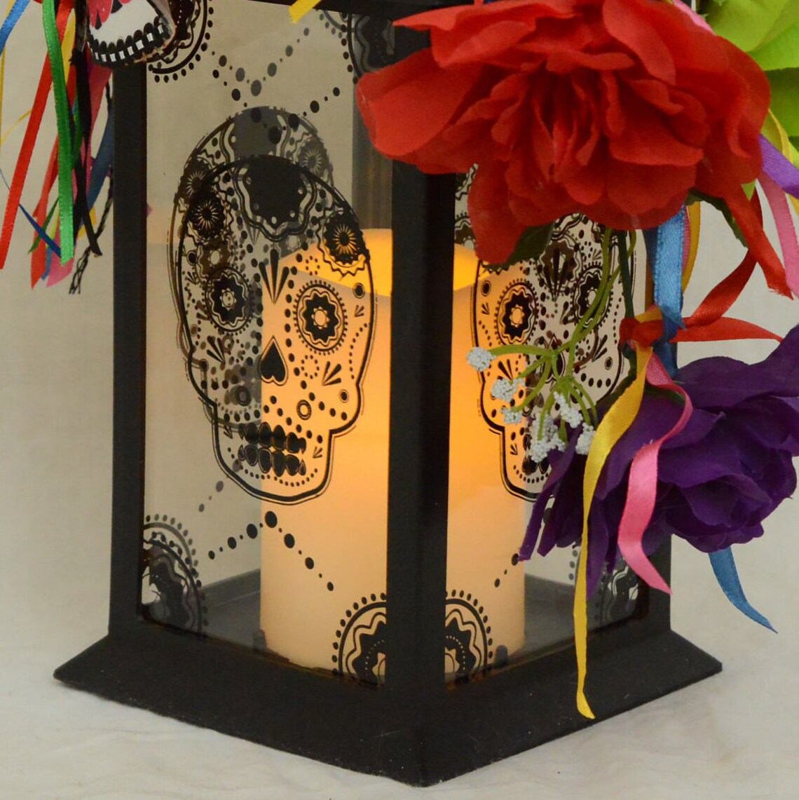 Day of the Dead Lantern Dia de Los Muertos Candle Halloween Etsy