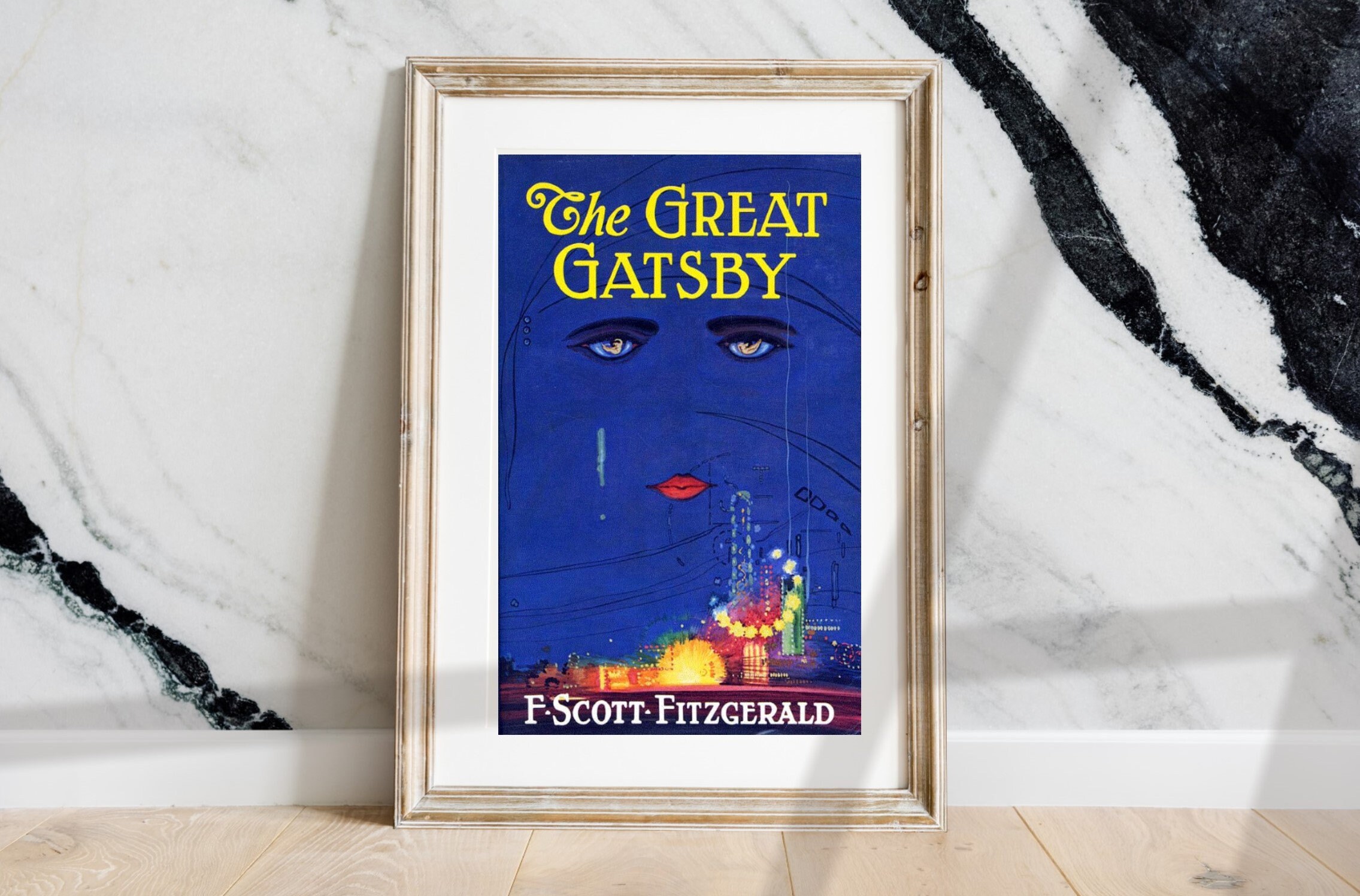 The Great Gatsby By F Scott Fitzgerald Classic Book Cover Etsy The Great Gatsby By F Scott Fitzgerald Classic Book Cover Etsy