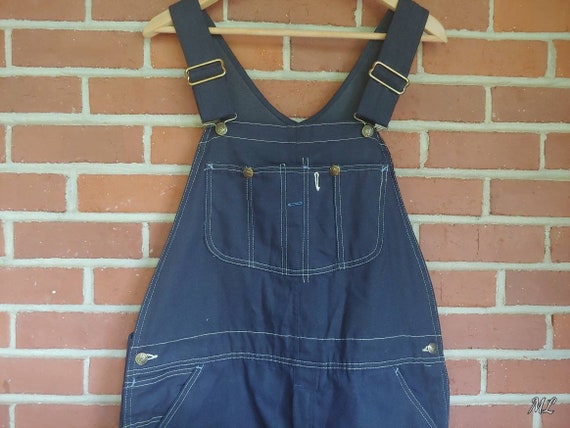 Vintage Sears Overalls Dark Wash Denim Tradewear … - image 1