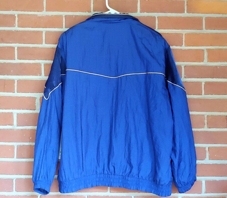 Shiny 90's Windbreaker Jacket Royal Blue XL Missy w | Etsy